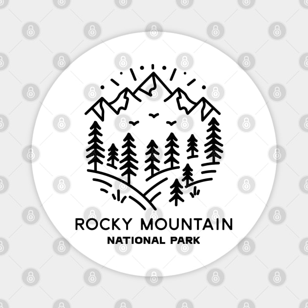 Rocky Mountain National Park Magnet by Vectographers